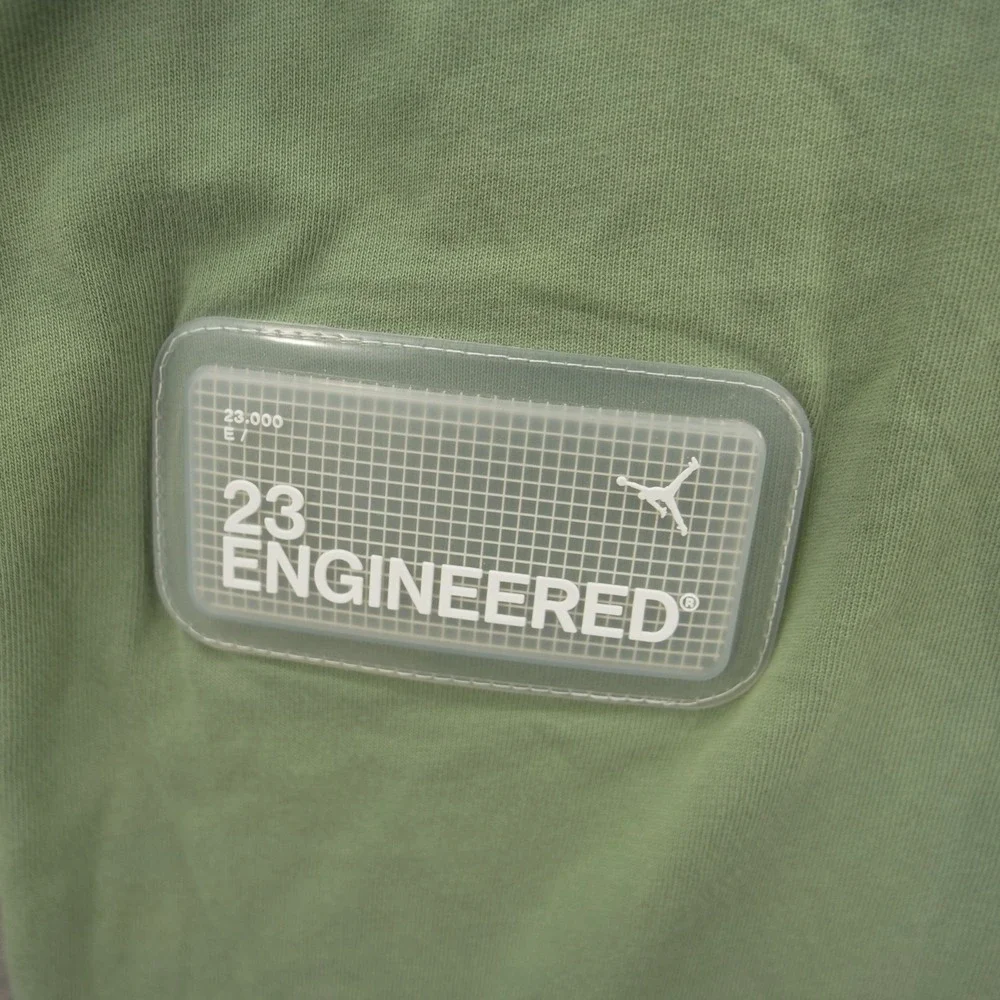 Nike Jordan Engineered Shirt Mens Large Green Long Sleeve Crew Graphic Print Log